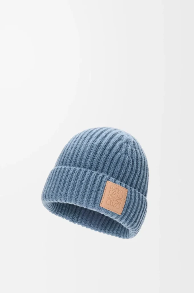 Beanie aus Kaschmir in Denim Blue