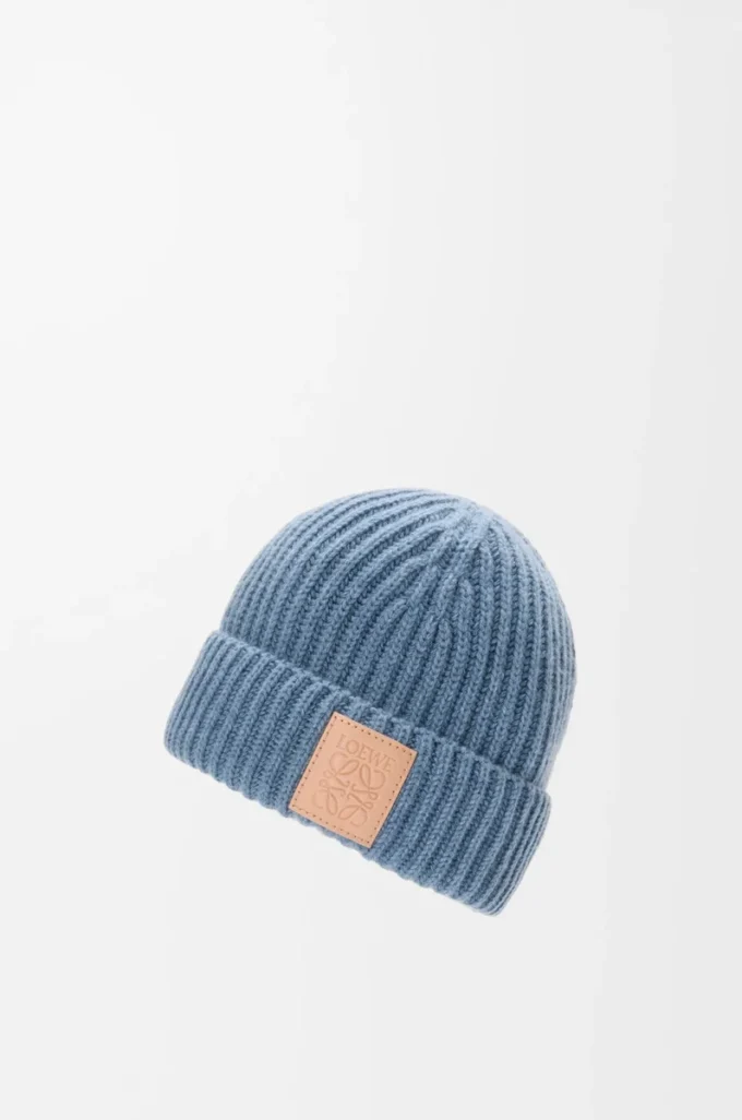 Beanie aus Kaschmir in Denim Blue