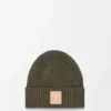 Beanie aus Kaschmir in Dunkelkhaki