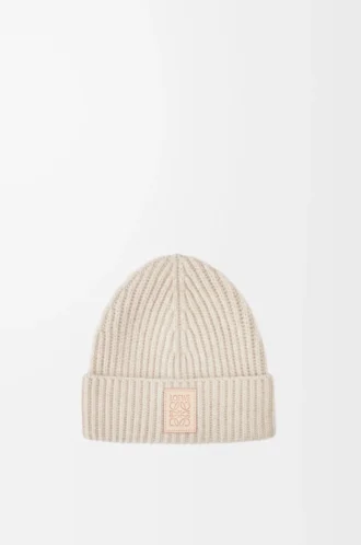 Beanie aus Kaschmir in Hellbeige