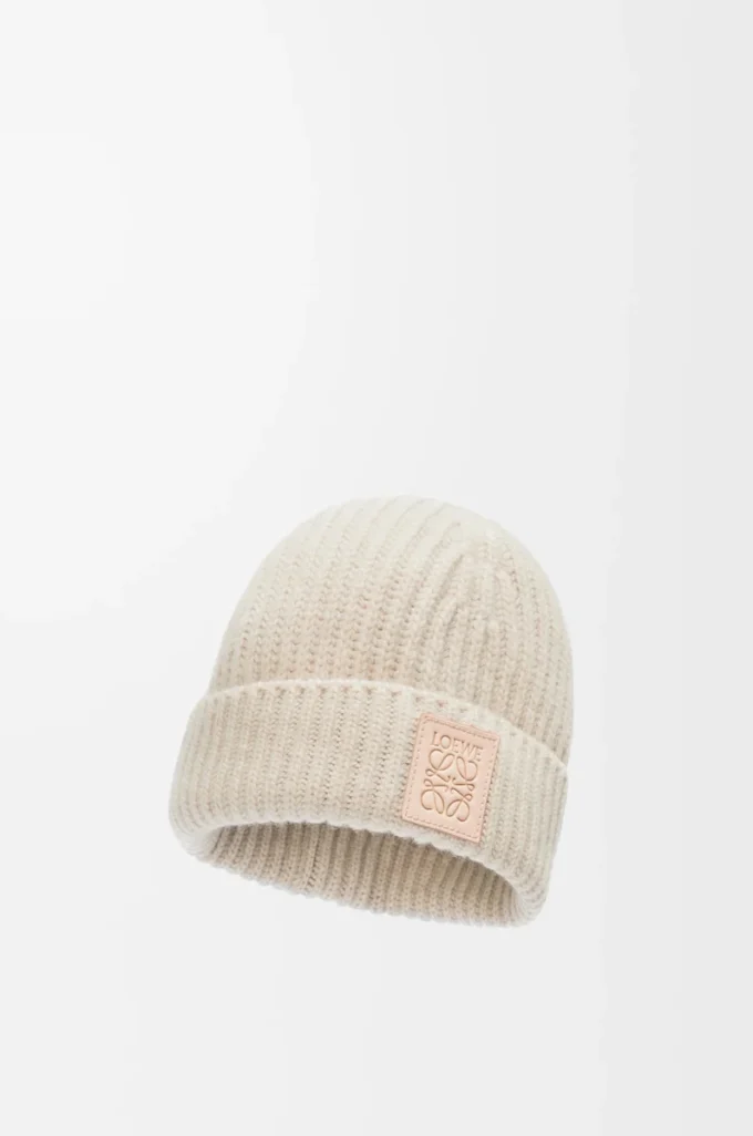 Beanie aus Kaschmir in Hellbeige