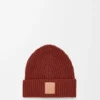 Beanie aus Kaschmir in Mahagoni