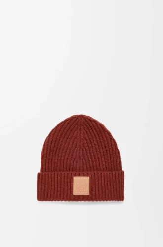 Beanie aus Kaschmir in Mahagoni