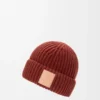 Beanie aus Kaschmir in Mahagoni