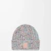Beanie aus Woll-Kaschmir-Mischung, mehrfarbig