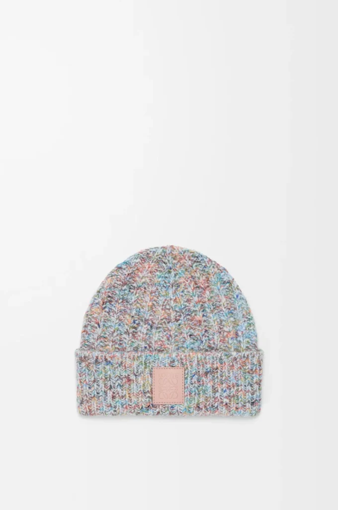 Beanie aus Woll-Kaschmir-Mischung, mehrfarbig