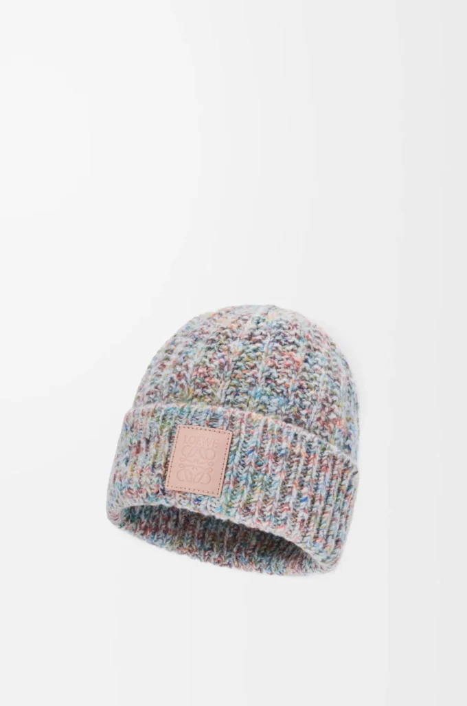 Beanie aus Woll-Kaschmir-Mischung, mehrfarbig