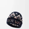 Beanie aus Wollmischung Navy/Multicolor