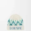 Beanie aus Wollmischung Weiß/Mint