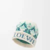 Beanie aus Wollmischung Weiß/Mint