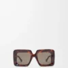 Beveled Square Maxi Anagram Sonnenbrille Havana