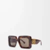 Beveled Square Maxi Anagram Sonnenbrille Havana