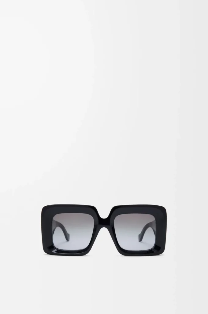 Beveled Square Maxi Anagram Sonnenbrille Schwarz