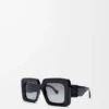 Beveled Square Maxi Anagram Sonnenbrille Schwarz