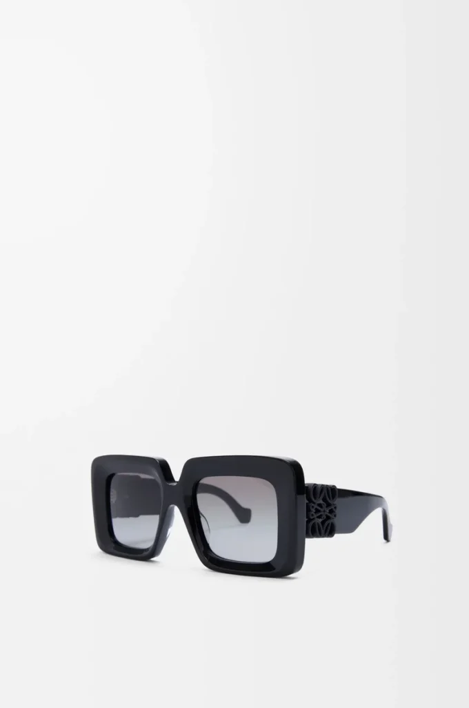 Beveled Square Maxi Anagram Sonnenbrille Schwarz