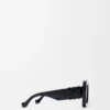 Beveled Square Maxi Anagram Sonnenbrille Schwarz