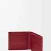 Bifold-Brieftasche aus klassischem Kalbsleder in Burnt Red