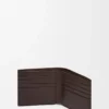 Bifold-Geldbörse aus satiniertem Kalbsleder in Dunkelbraun