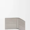 Bifold-Geldbörse aus satiniertem Kalbsleder in Shell Grey
