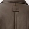 Bikerjacke aus Nappalammleder in Khaki Green
