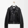 Bikerjacke aus Nappalammleder Schwarz