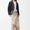 Bikerjacke aus Nappalammleder Schwarz