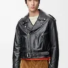 Bikerjacke aus Nappalammleder Schwarz