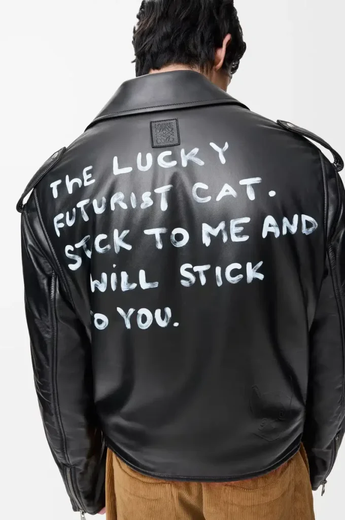 Bikerjacke aus Nappalammleder Schwarz