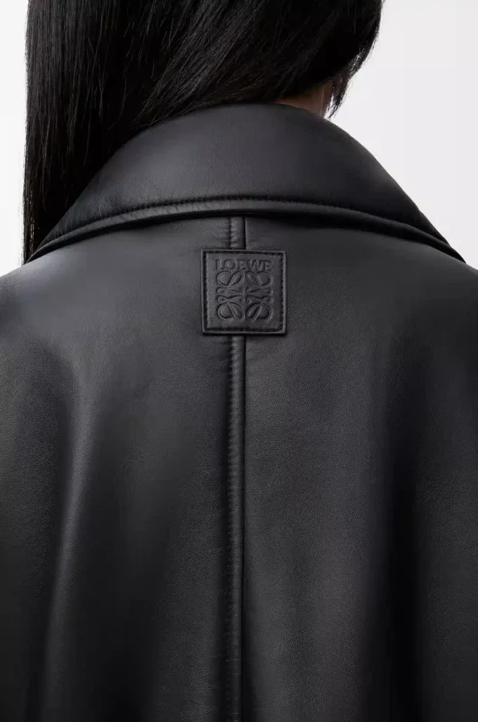Bikerjacke aus Nappalammleder Schwarz