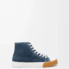 Bloc High-Top-Sneaker aus Denim Gewaschener Denim