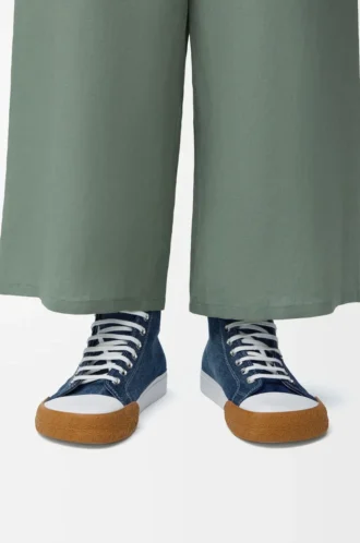 Bloc High-Top-Sneaker aus Denim Gewaschener Denim