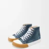 Bloc High-Top-Sneaker aus Denim Gewaschener Denim