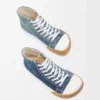 Bloc High-Top-Sneaker aus Denim Gewaschener Denim