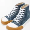 Bloc High-Top-Sneaker aus Denim Gewaschener Denim