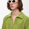 Blumen-Sonnenbrille Elfenbein