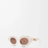 Blumen-Sonnenbrille Elfenbein