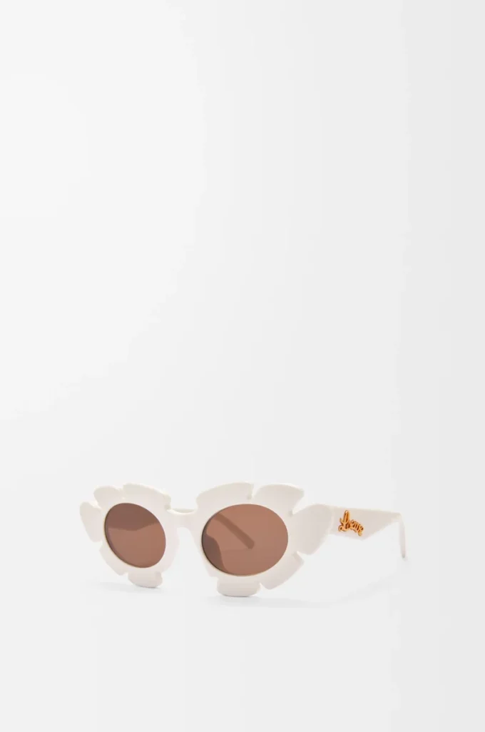 Blumen-Sonnenbrille Elfenbein