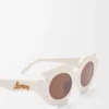 Blumen-Sonnenbrille Elfenbein
