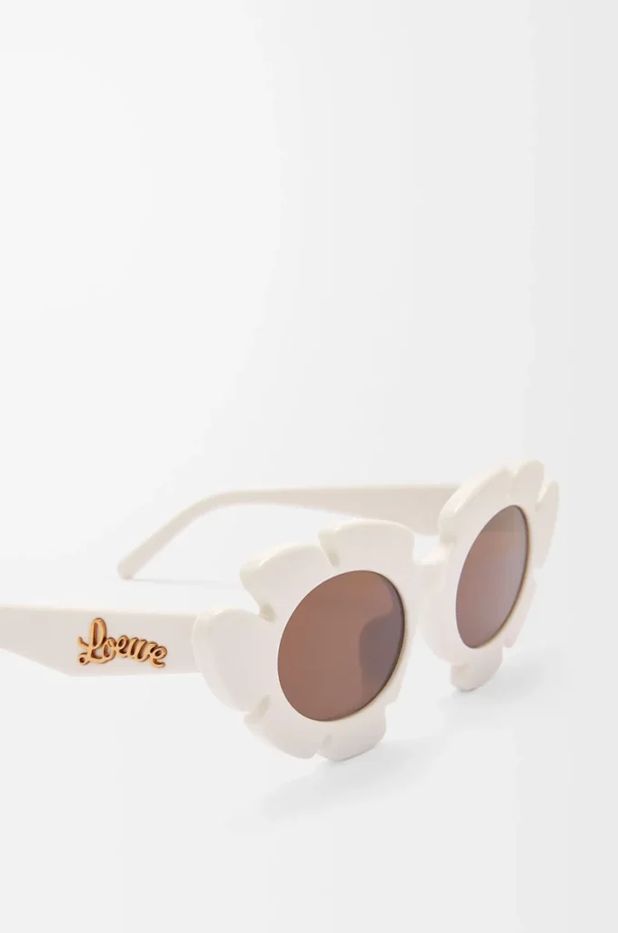 Blumen-Sonnenbrille Elfenbein