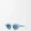 Blumen-Sonnenbrille Hellblau
