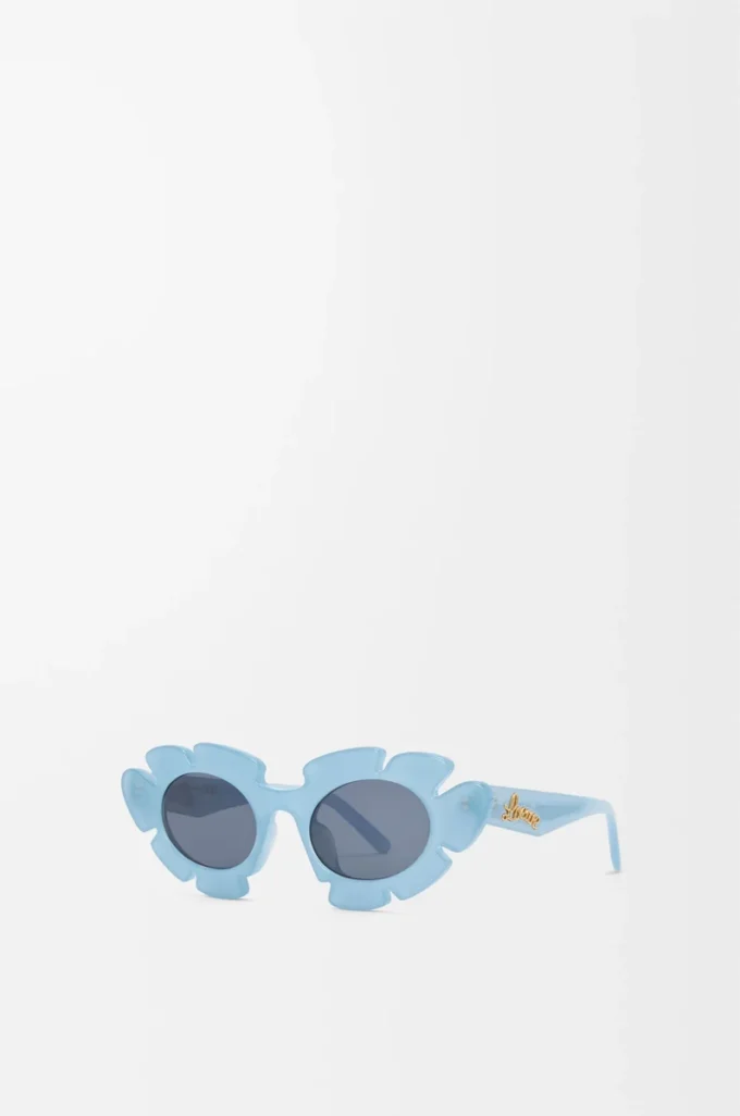 Blumen-Sonnenbrille Hellblau