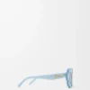 Blumen-Sonnenbrille Hellblau