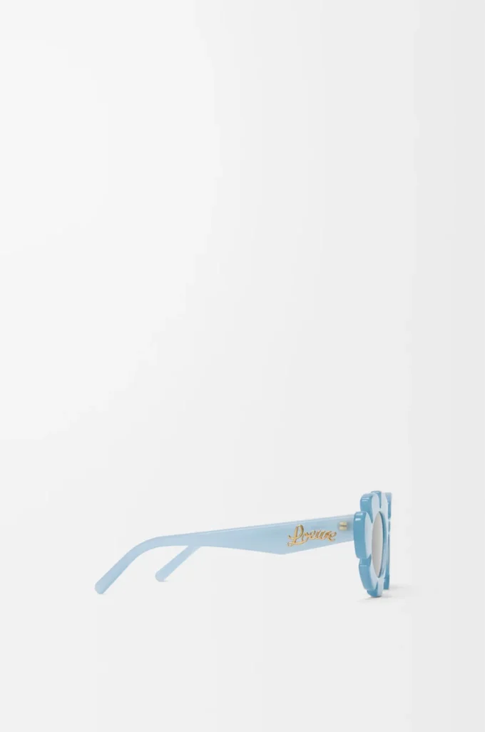 Blumen-Sonnenbrille Hellblau