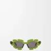 Blumen-Sonnenbrille Kaktusgrün