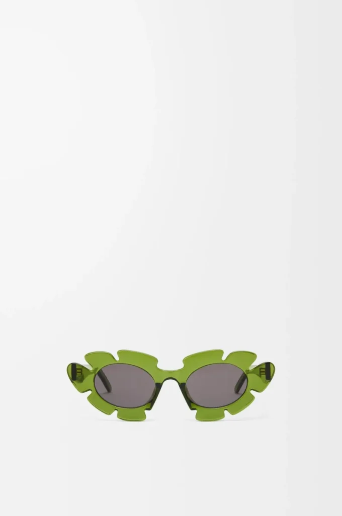 Blumen-Sonnenbrille Kaktusgrün