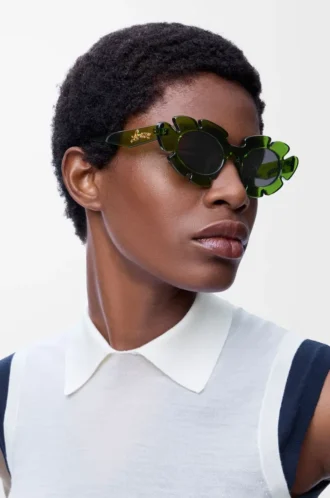 Blumen-Sonnenbrille Kaktusgrün