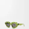 Blumen-Sonnenbrille Kaktusgrün