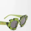 Blumen-Sonnenbrille Kaktusgrün