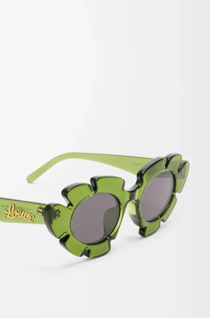 Blumen-Sonnenbrille Kaktusgrün
