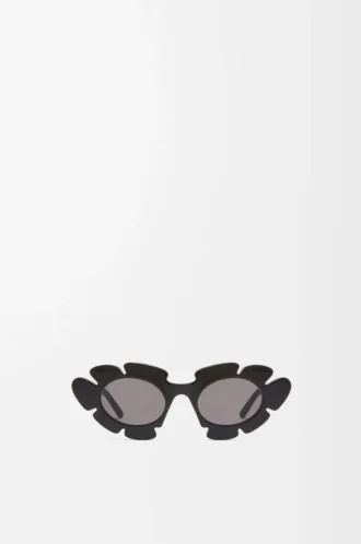 Blumen-Sonnenbrille Schwarz